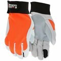 Mcr Safety Gloves, MT Goat w/Cow DPalm & Kevlar Liner XXXL 906DPOKXXXL